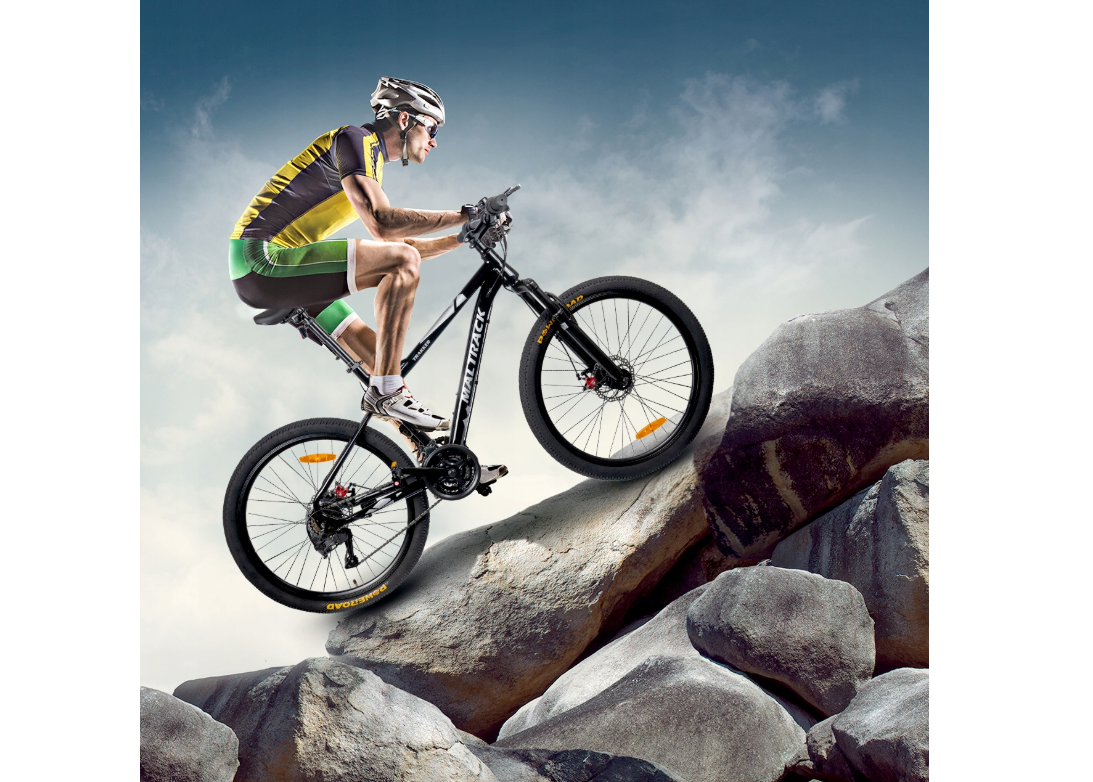 Bicicleta MTB26 Black / Light Gray, 21 viteze, cadru 15", roti 26", MalTrack 110983