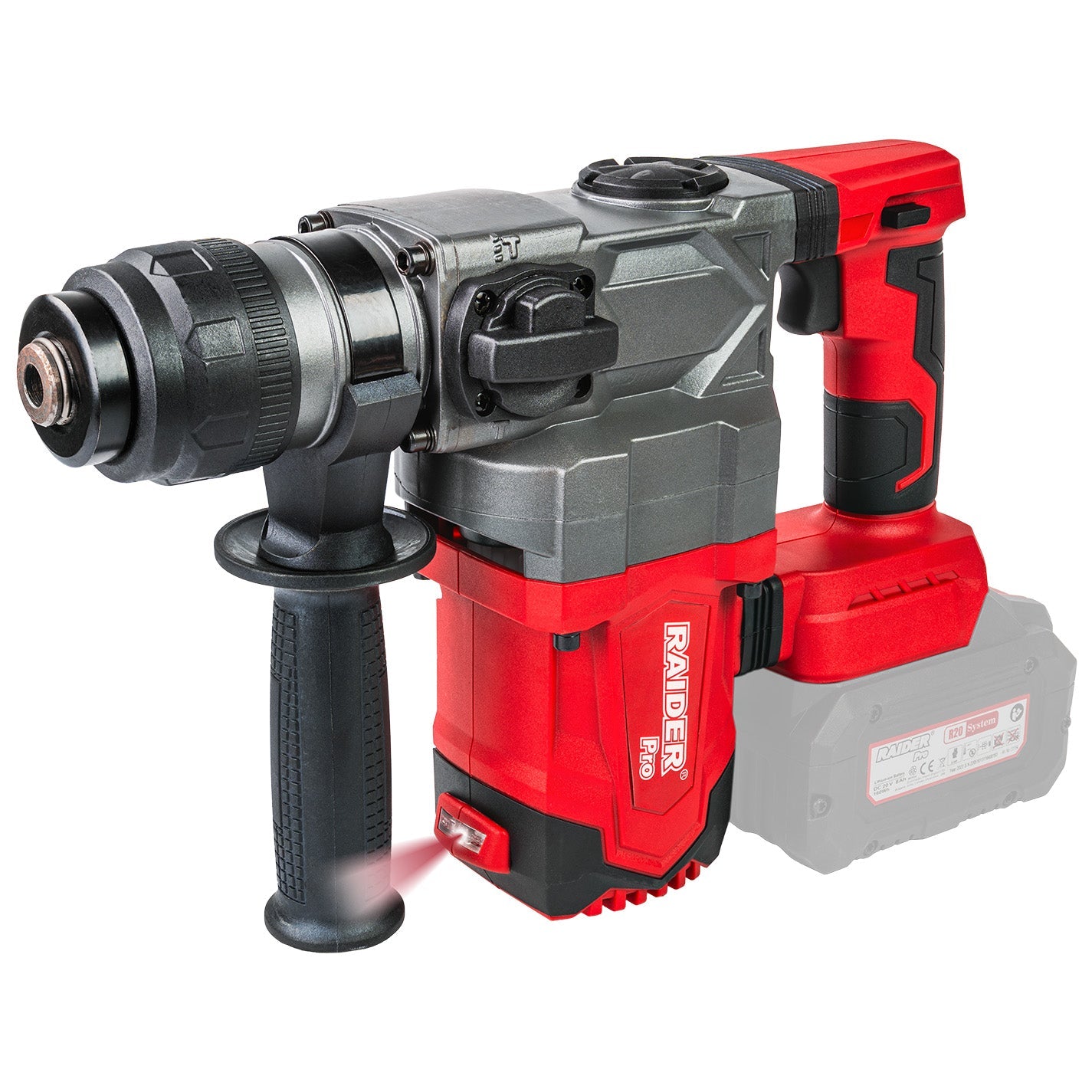 Ciocan rotopercutor brushless RDP-YBRH20 Solo (fara acumulator si incarcator), SDS+ 3 J 2F, Raider 030192