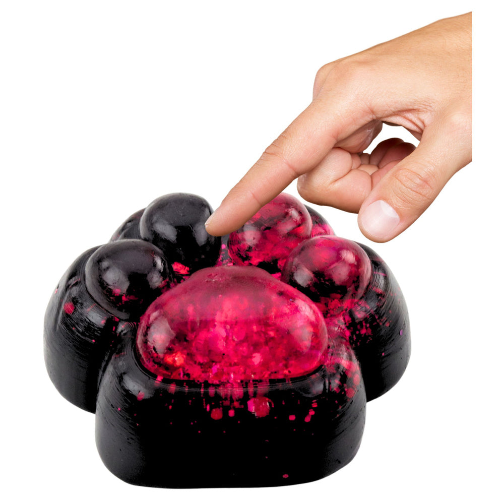 Jucarie senzoriala antistres laba de pisica, negru / roz, Lean 26238