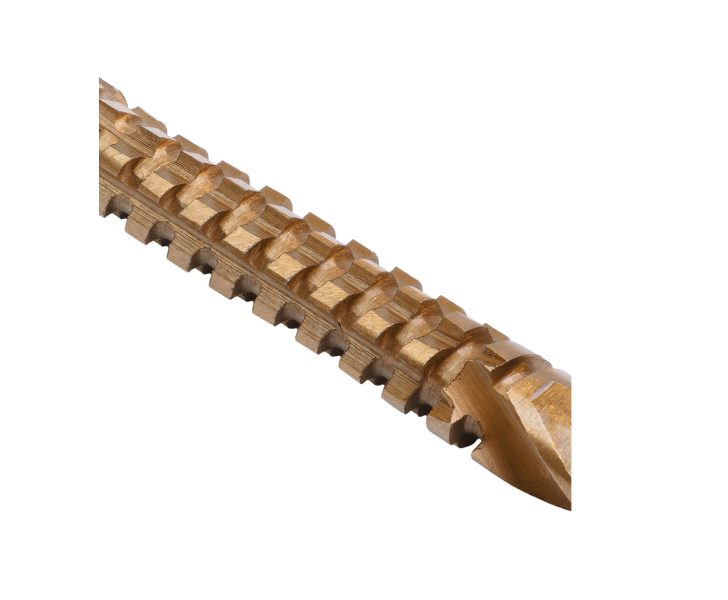 Set 6 burghie tip freza combinata, HSS TiN 1/4" CYL, diametre 3-8mm, Raider 150694