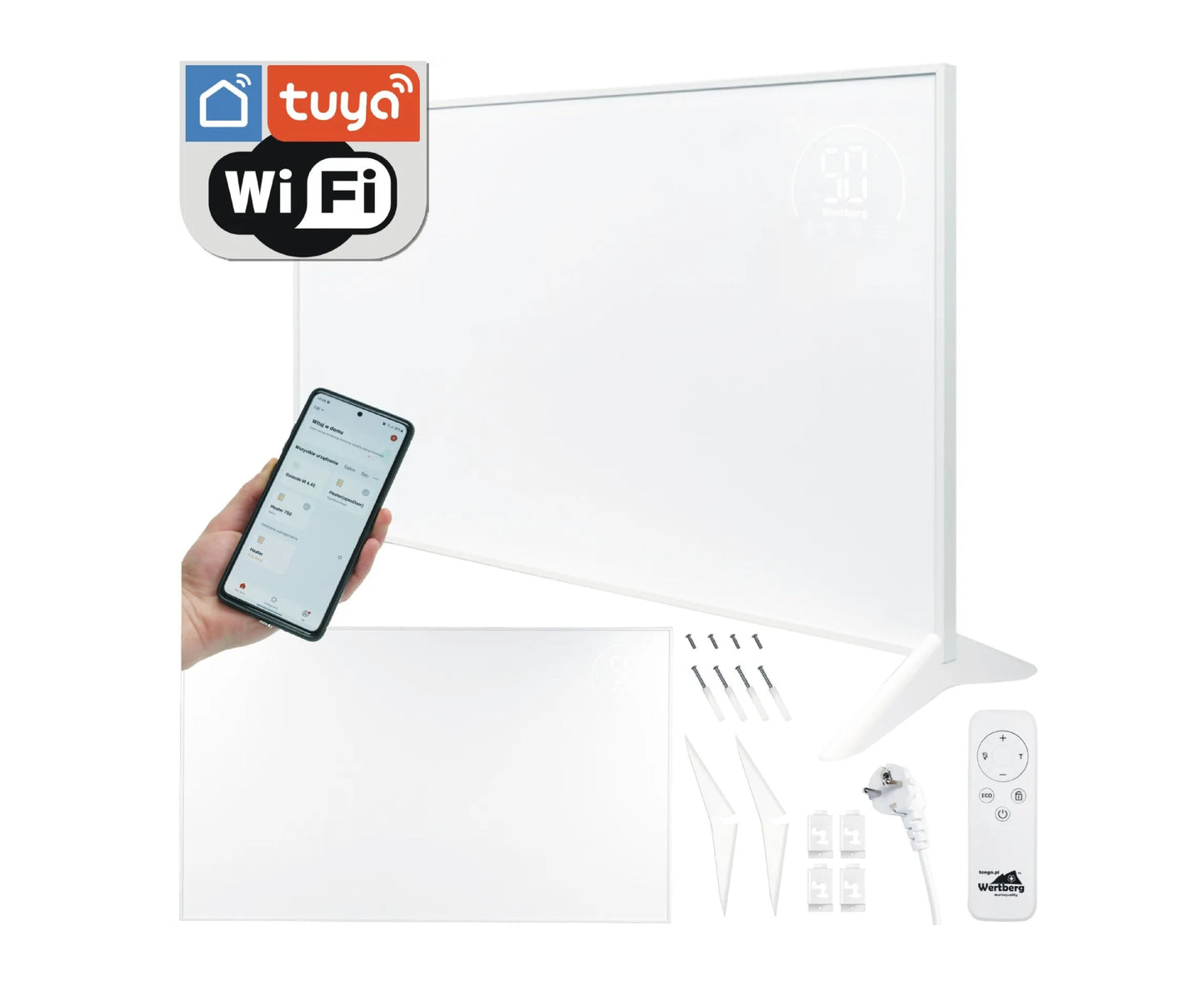 Panou de incalzire Wertberg IR 9.80, control Wi-fi, 800 W, Harder HD1014
