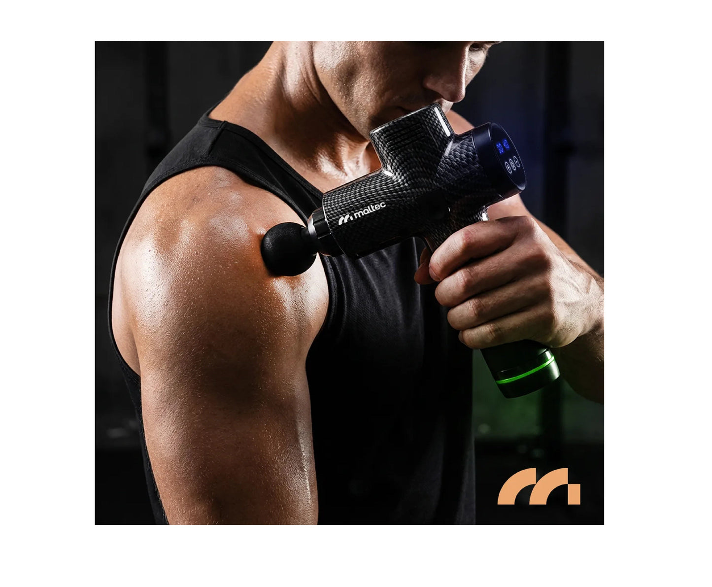 Pistol de masaj cu capete 10 capete interschimbabile, afisaj LCD, MalTec 113856