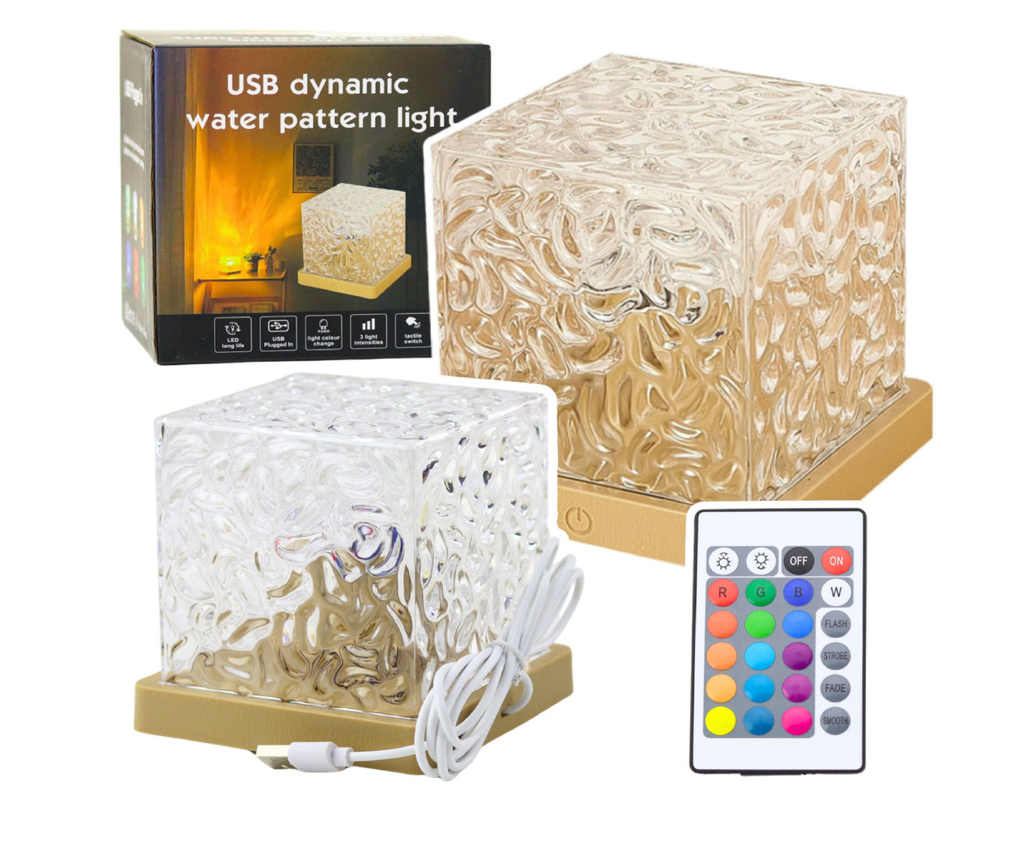 Lampa de veghe LED cu 16 culori RGB, telecomanda, 11.5 x 11.5 cm, Lean 27710