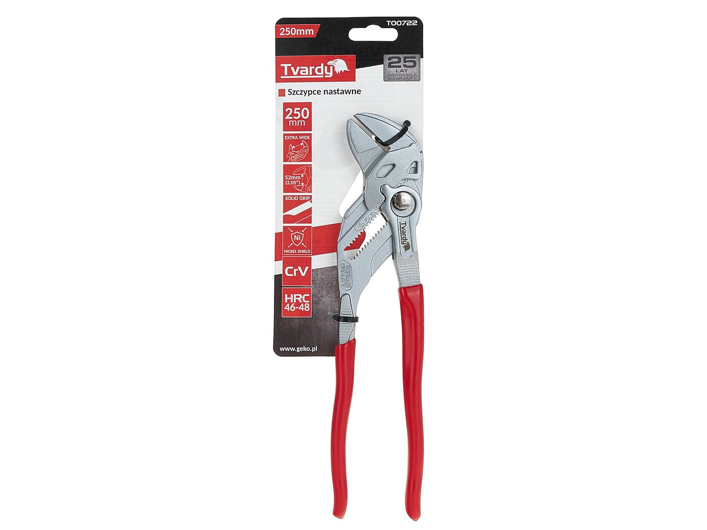 Cleste reglabil cu eliberare rapida 250 mm, 52 mm, Tvardy T00722