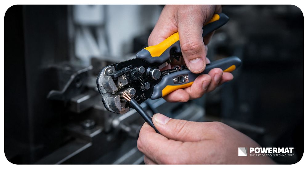 Cleste sertizare si dezizolare cabluri PM-SI-2T, 0.05-10 mm², 210 mm, Powermat PM1438