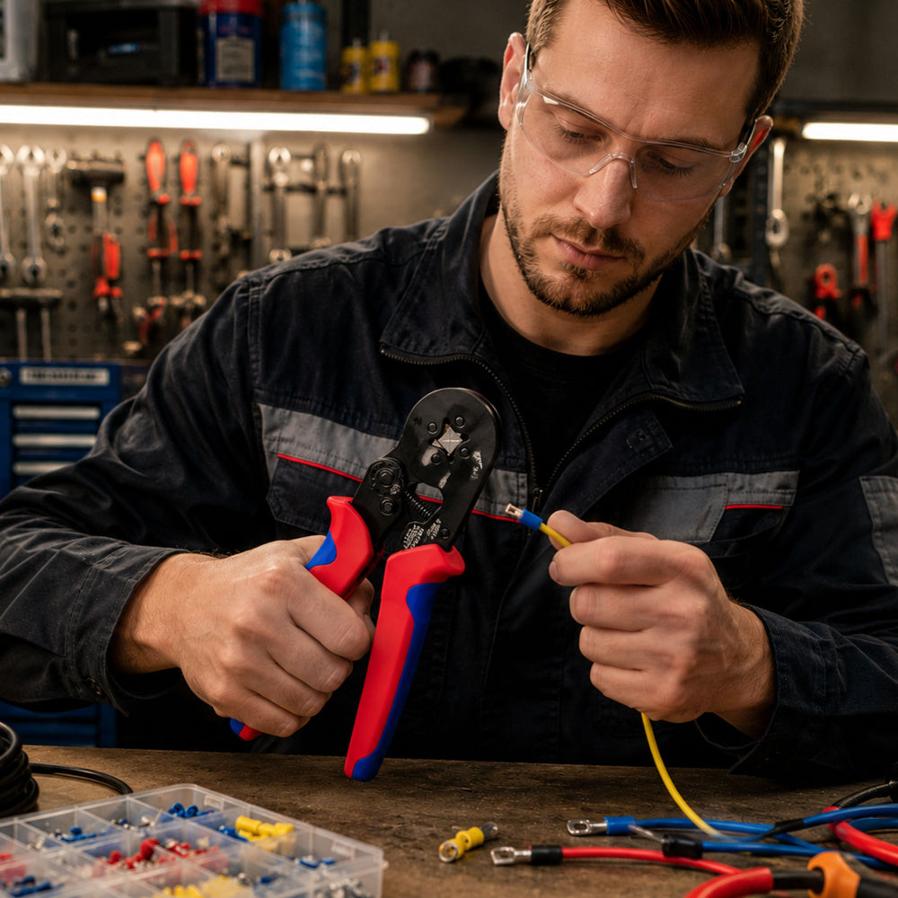 Cleste pentru sertizare cu 500 accesorii, Lean 29285