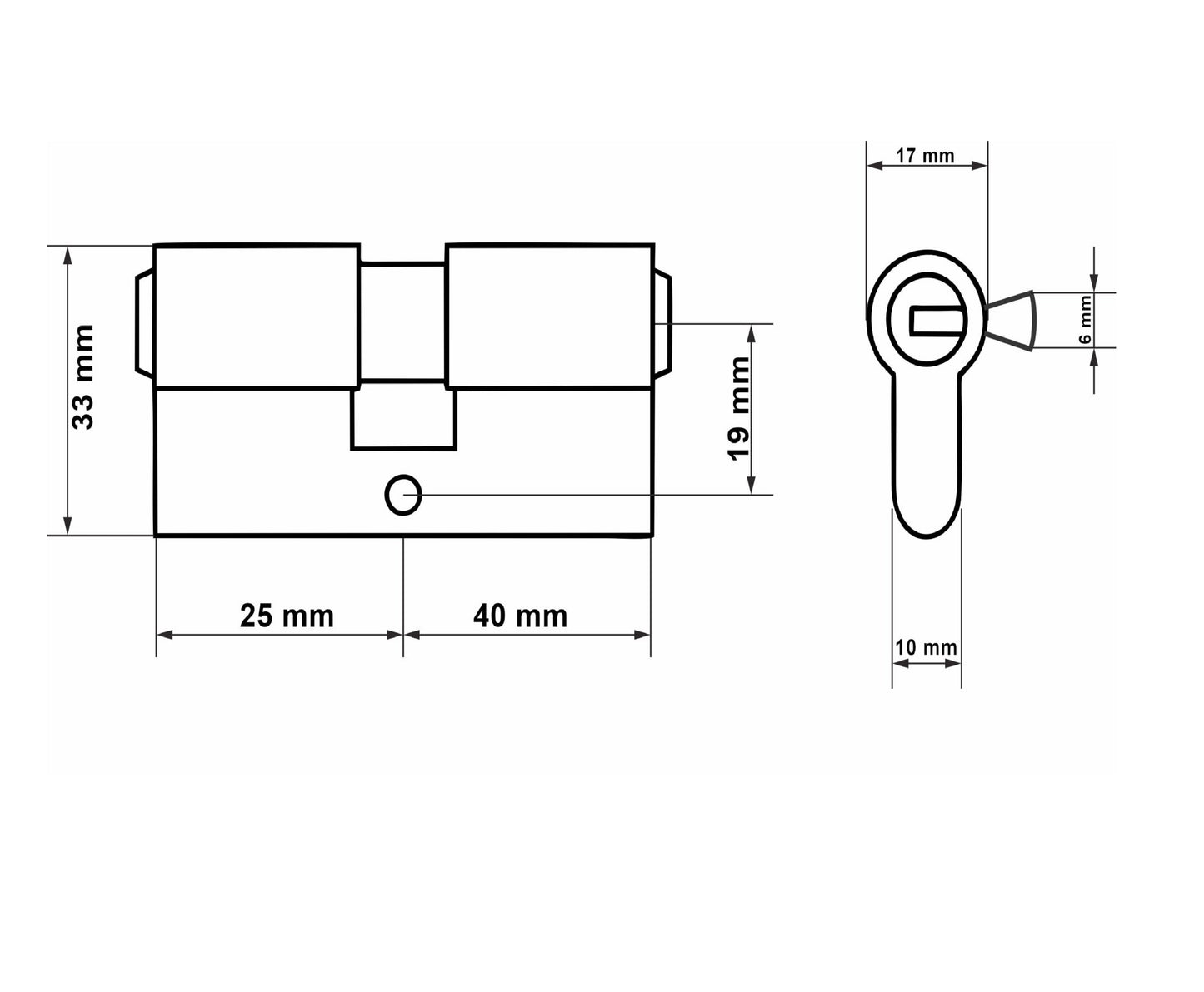 Butuc aluminiu Brass, 25 / 40 mm, Tvardy T01368