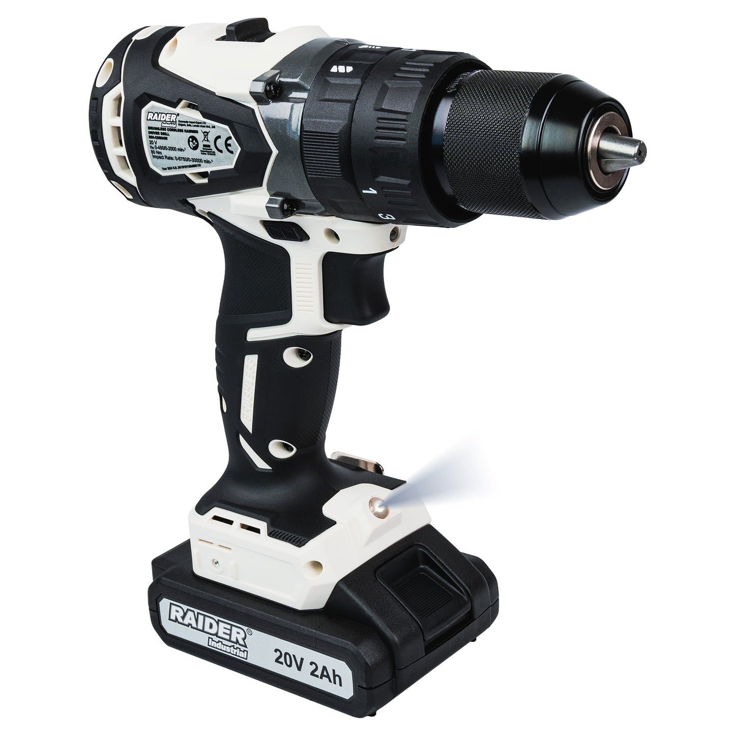 Set surubelnita cu impact brushless RDI-CDB04W si HID01W, 2 x 2Ah, Raider 011504
