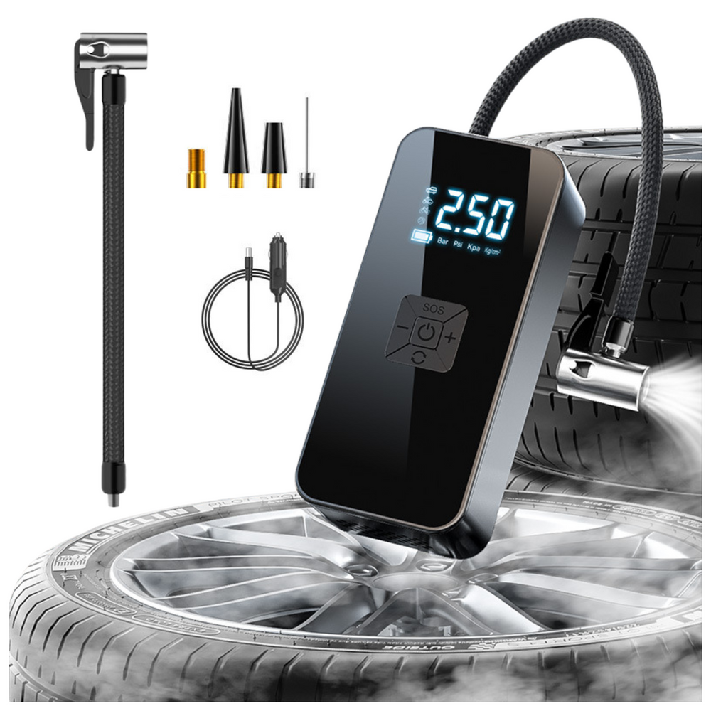 Mini compresor electric LED, 3 duze, Lean 21020