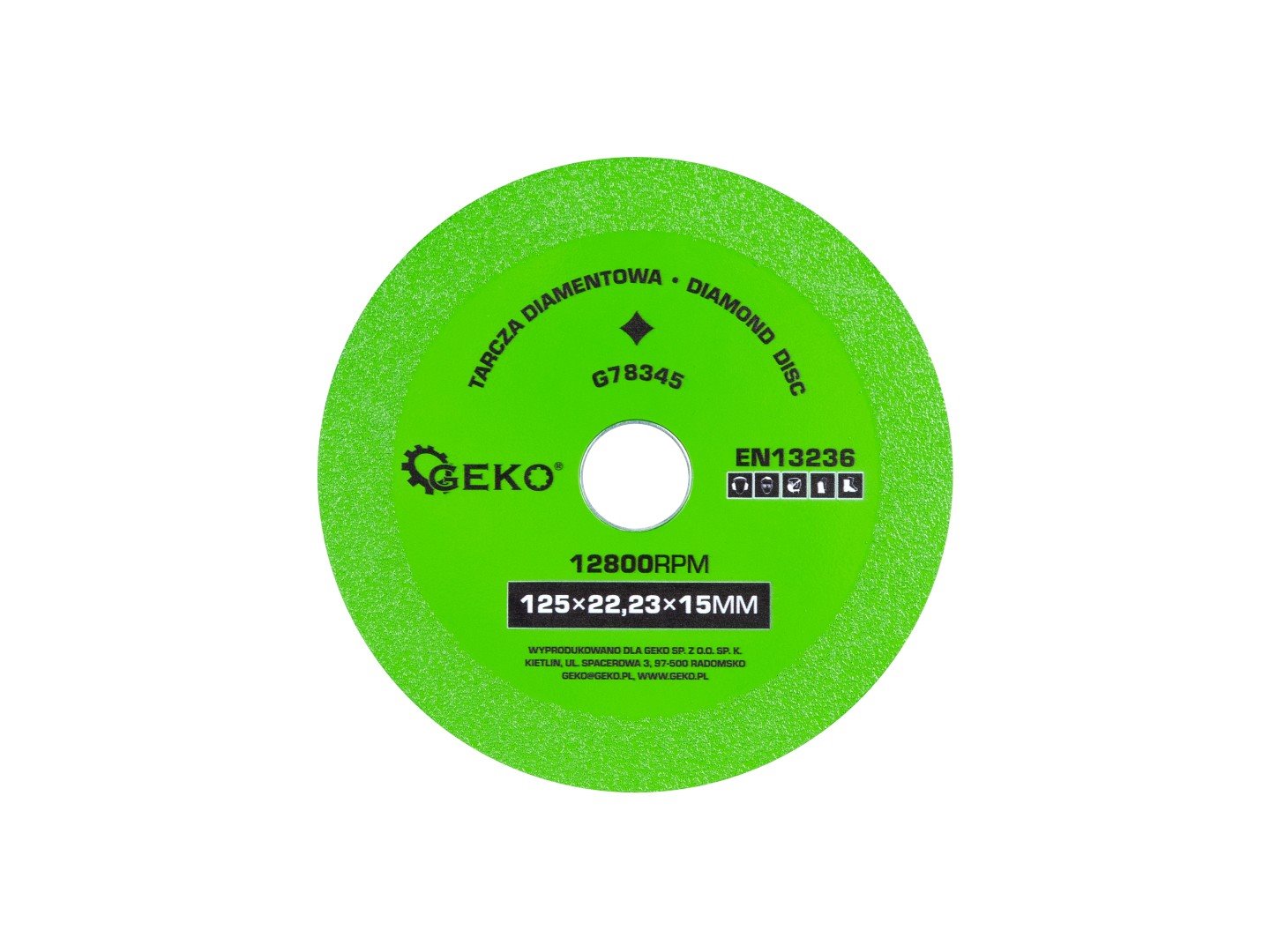 Disc diamantat pentru taierea si slefuirea sticlei, 25×22, 23×15mm, Geko G78345