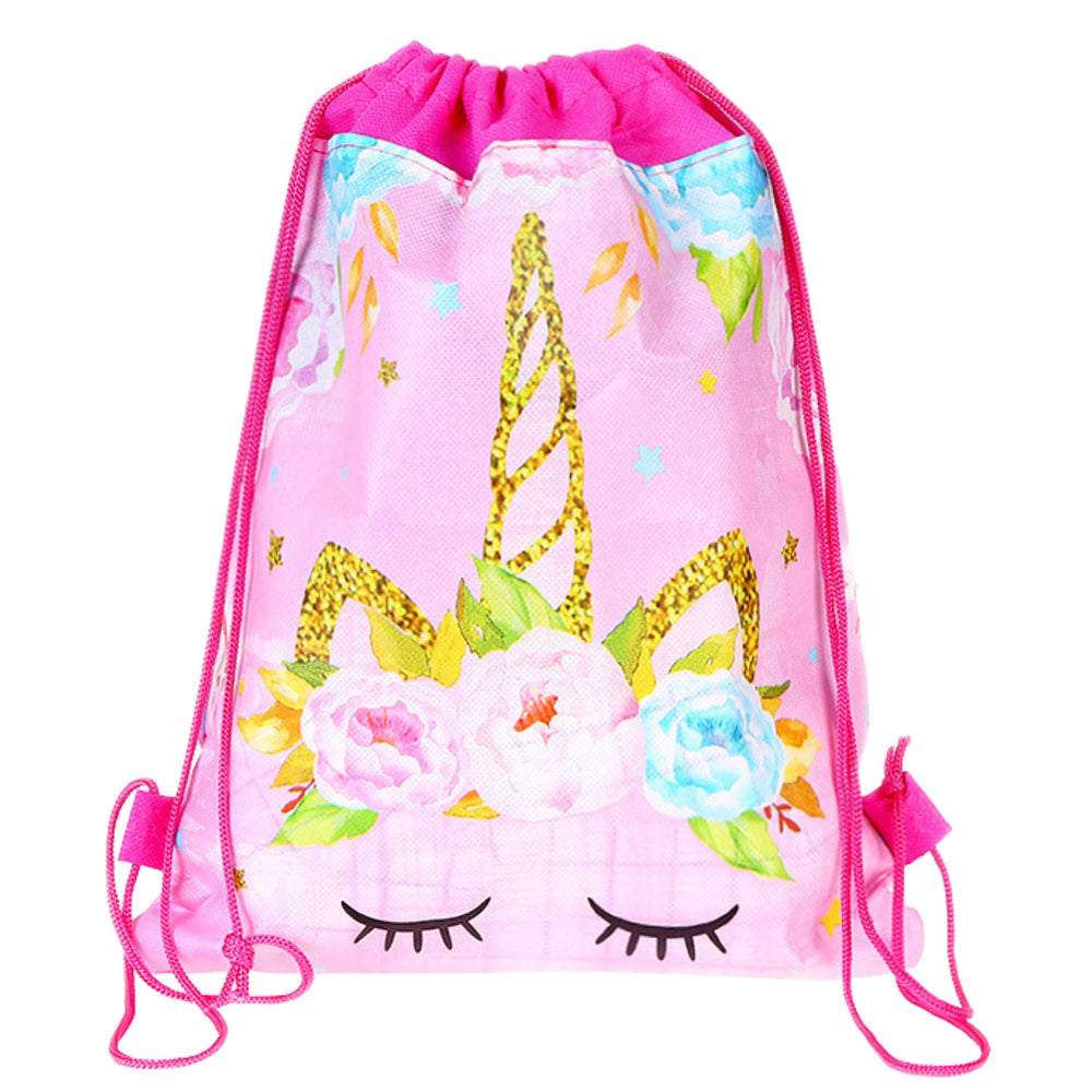 Ghiozdan cu imprimeu unicorn, roz, 35 x 27 cm, Lean 24887