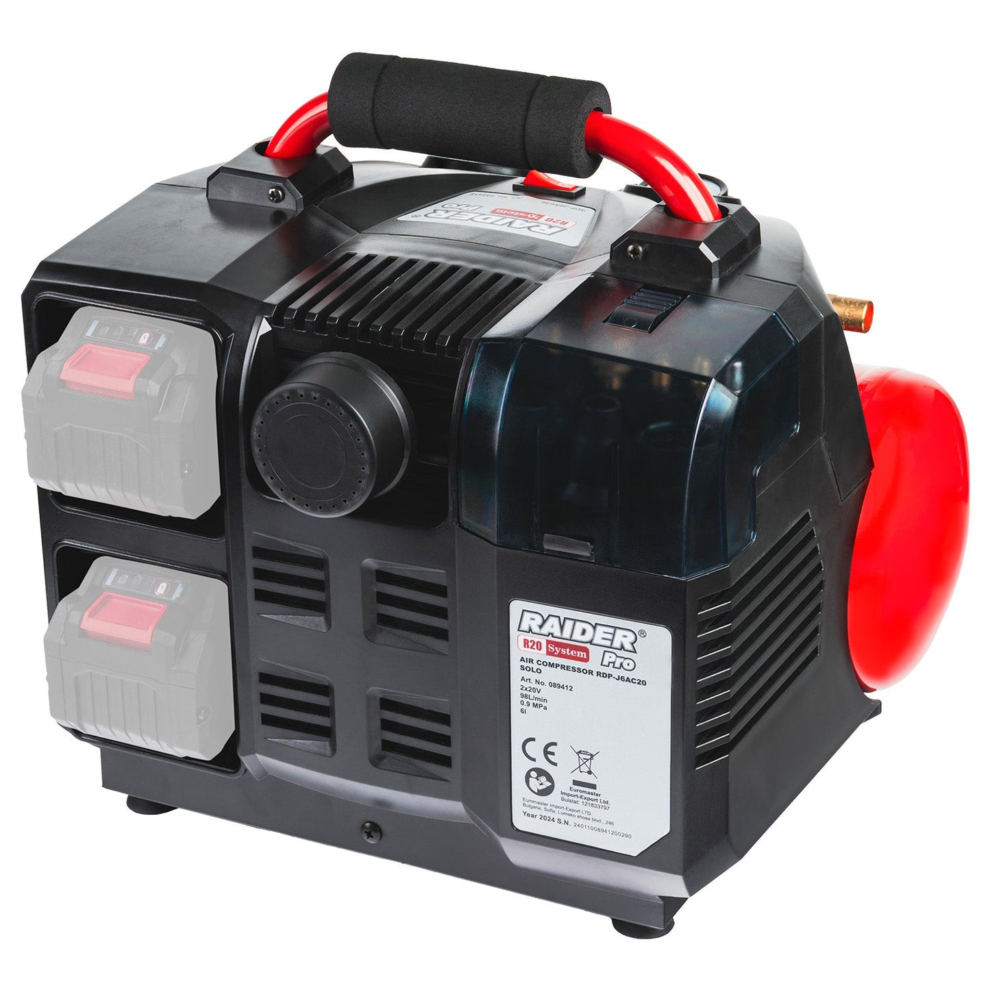 Compresor de aer RDP-J6AC20 Solo (fara acumulator si incarcator), Raider 089412