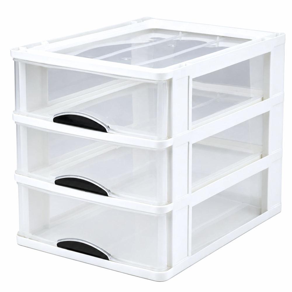 Organizator multifunctional cu 3 sertare, alb, Lean 30858