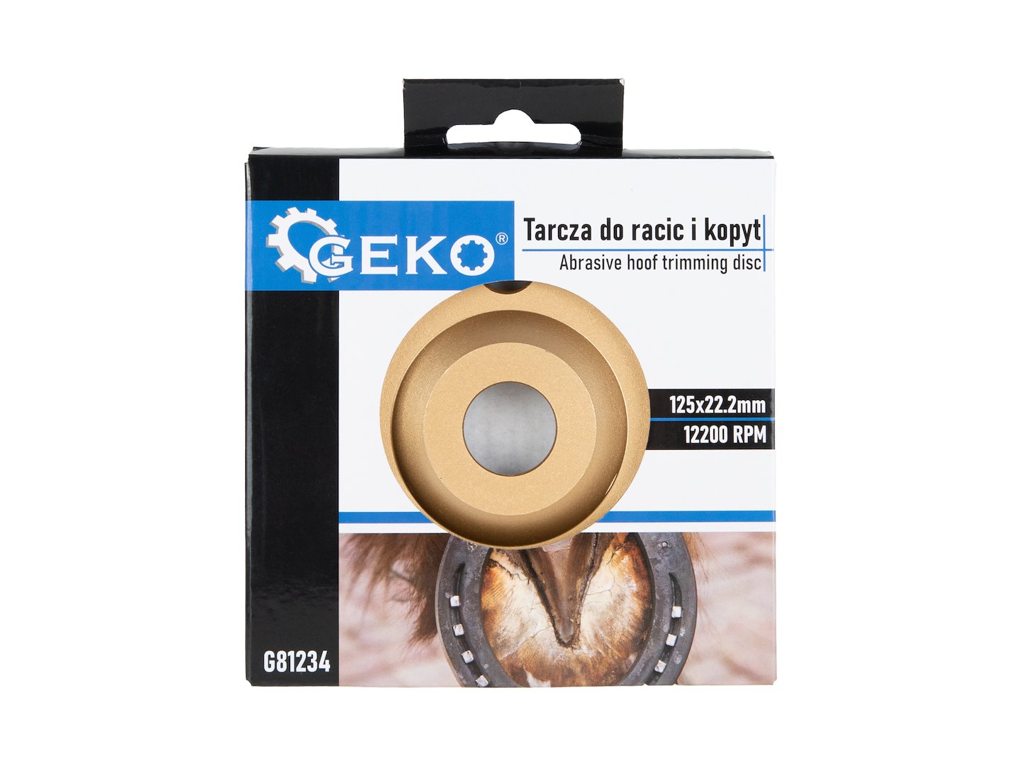 Disc abraziv pentru copite, 125 mm, granulatie medie, Geko G81234