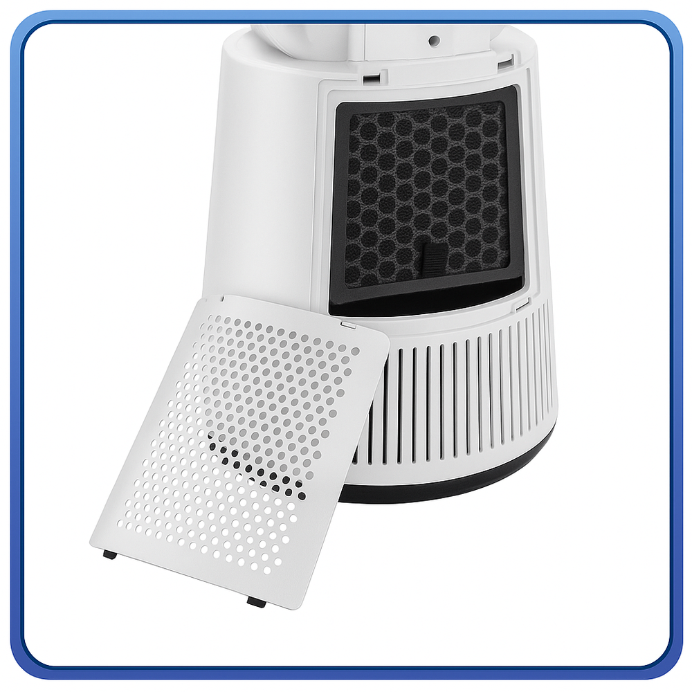 Ventilator de podea fara lame cu temporizator, afisaj LCD, telecomanda, Lean 26652