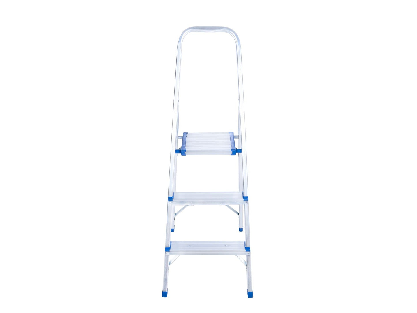 Scara pliabila din aluminiu cu 3 trepte, inaltime de lucru 2.54 m, capacitate maxima 150 kg, Geko G02415