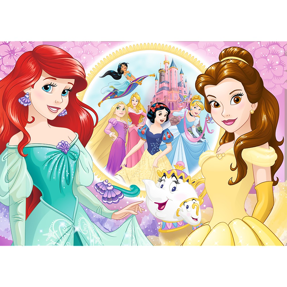 Puzzle Trefl Glitter: Bella si Ariel, 100 piese, Lean 26497
