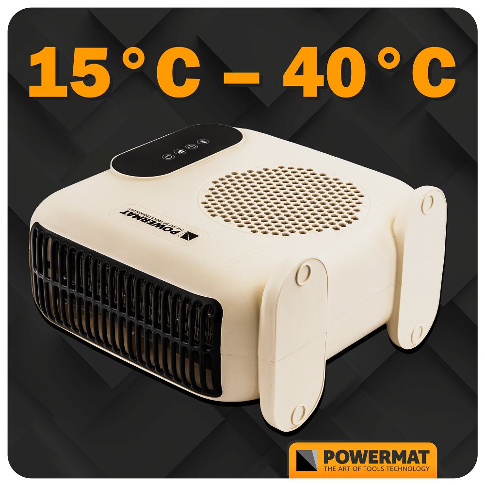Aeroterma electrica PM-TWE-2000D-LCD, 2000 W, Powermat PM1398
