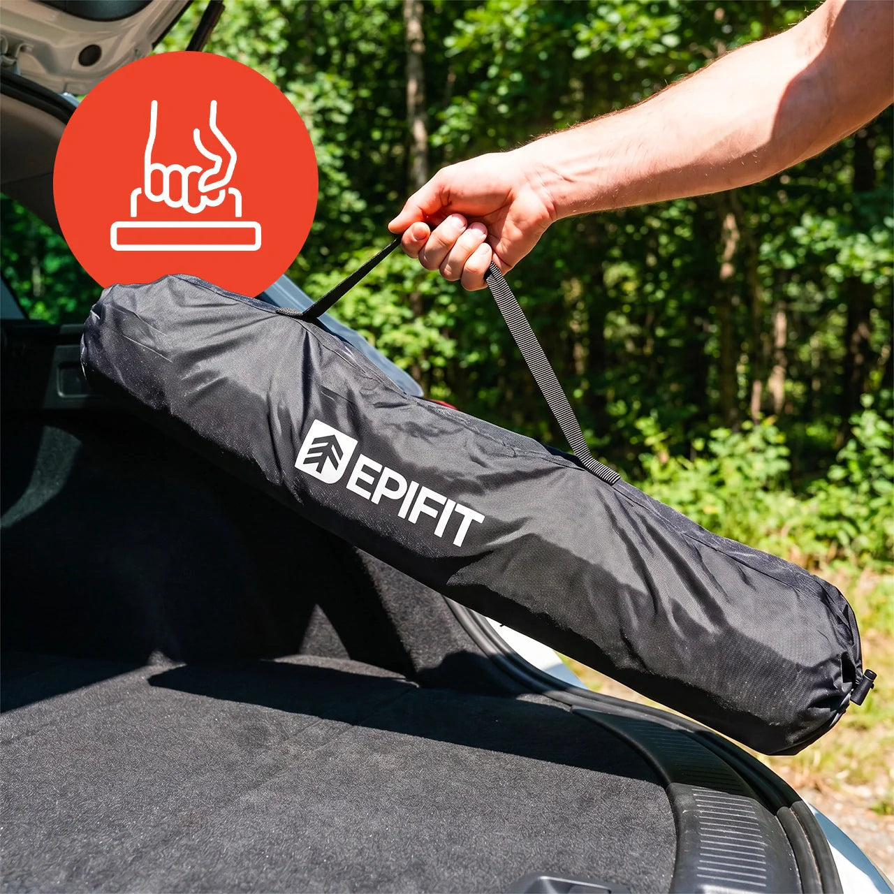 Scaun pliabil pentru camping EpiFit GO100, negru, capacitate maxima 120 kg, MalTec 114248