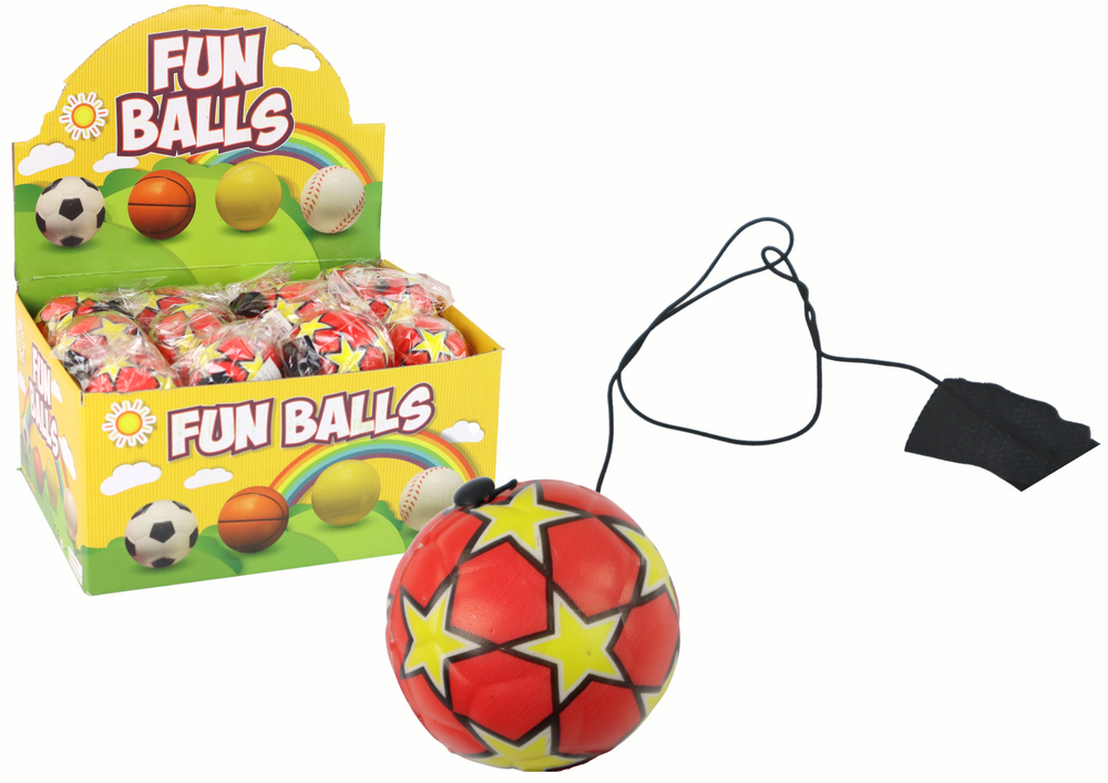 Minge de fotbal cu banda elastica, 6 cm, Lean 16140