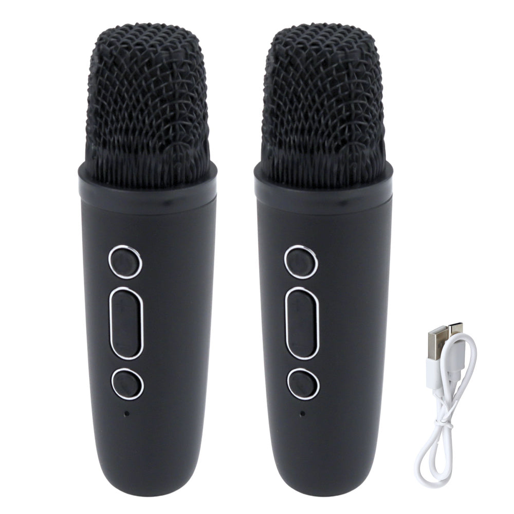 Set karaoke cu difuzor, 2 microfoane, lumini LED, Lean 25223