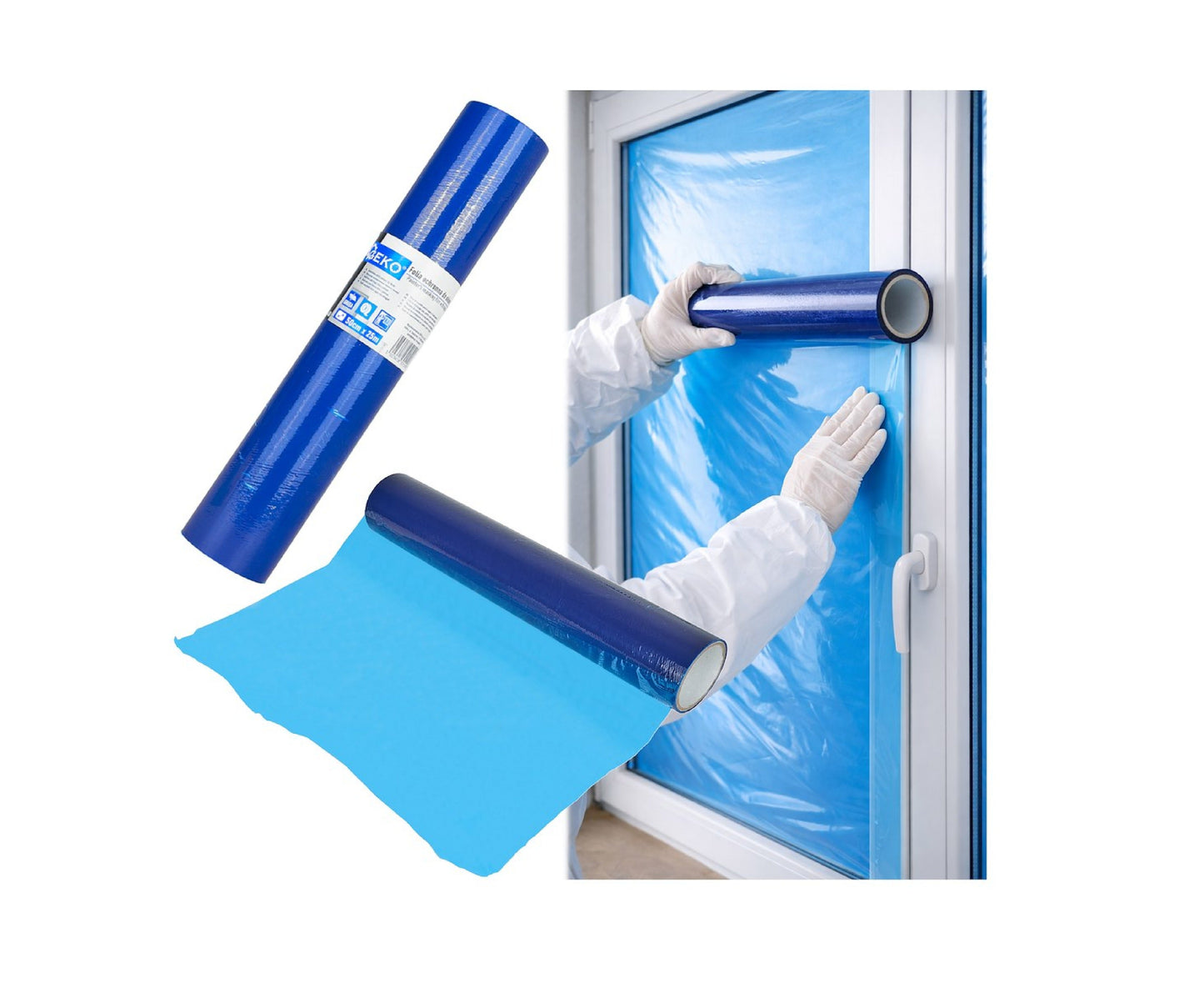 Folie de protectie autoadeziva pentru ferestre, 50 cm x 25 m, Geko G66400