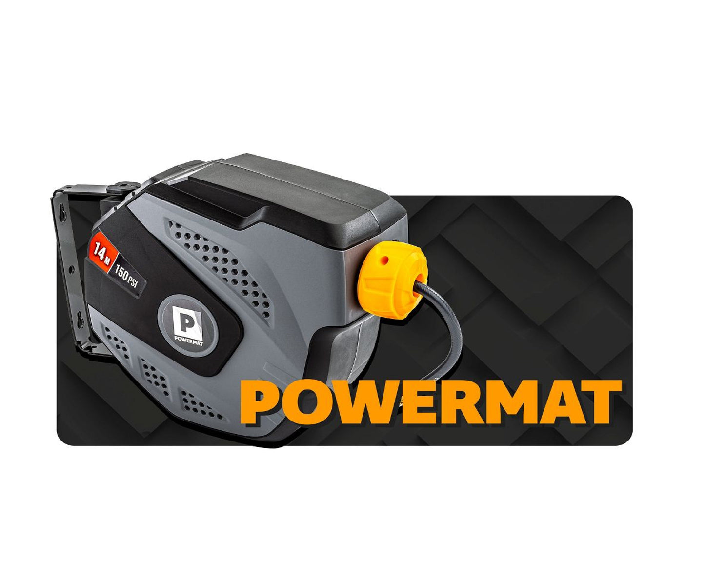 Tambur automat pentru furtun pneumatic PM-ABNW-14M, 14 m, Powermat PM1406