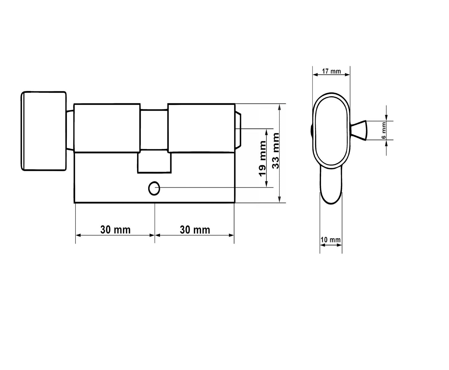 Butuc aluminiu Nickel, 30/30g, Tvardy T01401