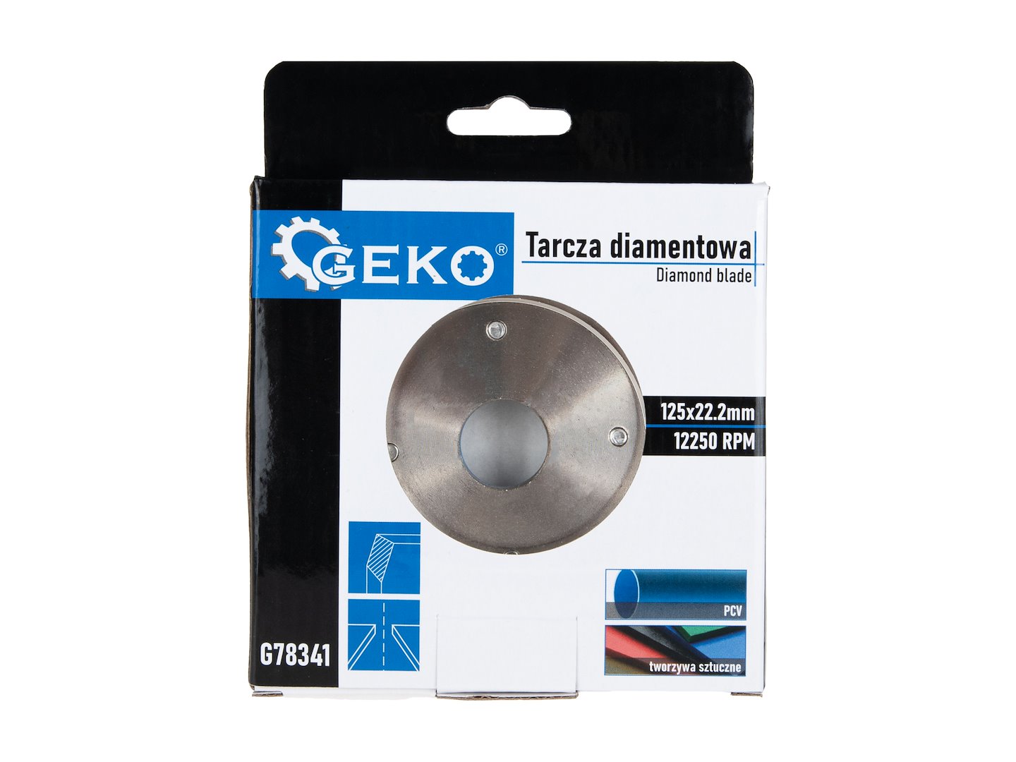 Disc diamantat pentru taierea tevilor din PVC, 125 mm, Geko G78341