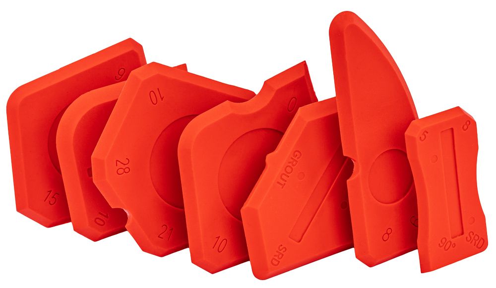 Set profile din silicon, spatula si racleta, 9 bucati, Red Technic RTKDS0156