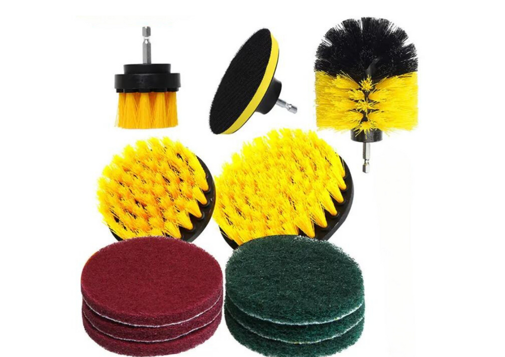 Set perii de curatare pentru bormasina, 10 bucati, Lean 20048