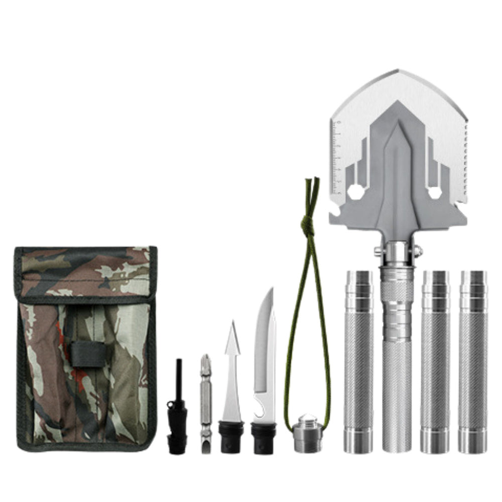 Lopata militara 16 in 1 pentru supravietuire, cutit, aprinzator de foc, satar, Lean 26576