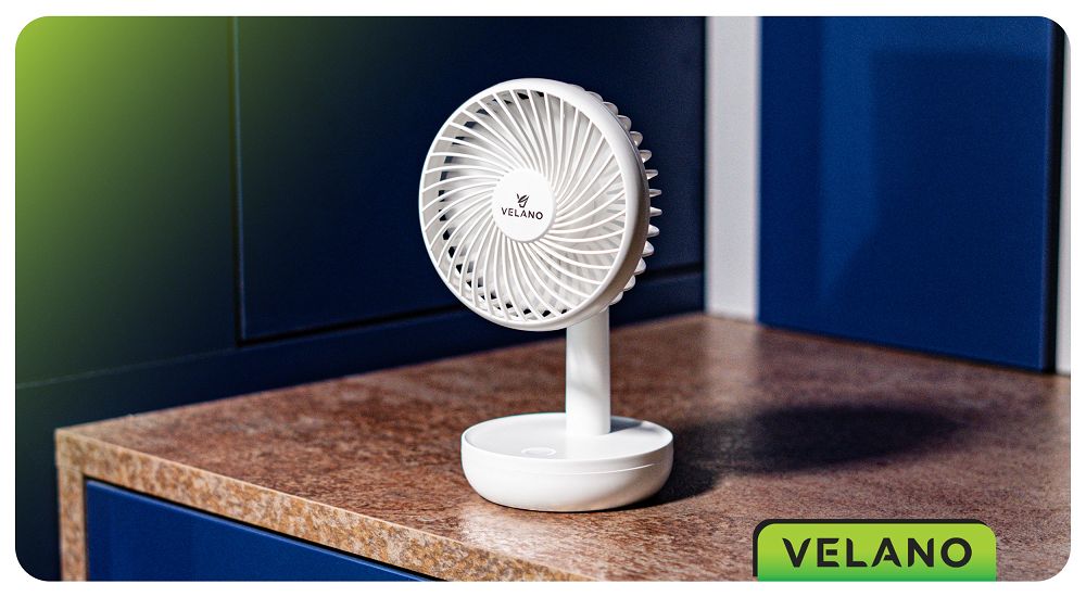 Ventilator de birou Velano 1200 mAh, Powermat VELWEBS0012