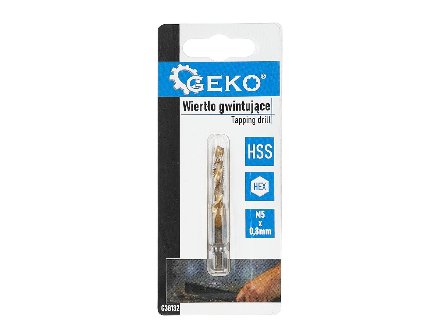 Burghiu HSS HEX pentru filetat M5 x 0.8 mm, Geko G38132