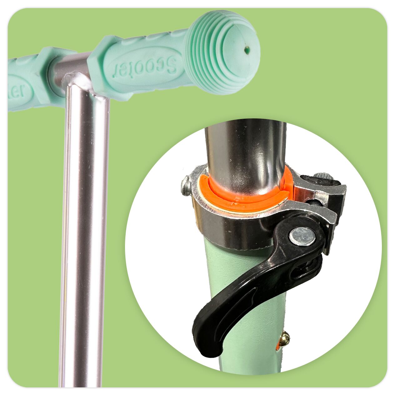 Trotineta pliabila cu 3 roti 3 in 1, roti LED, verde, MalPlay 111338