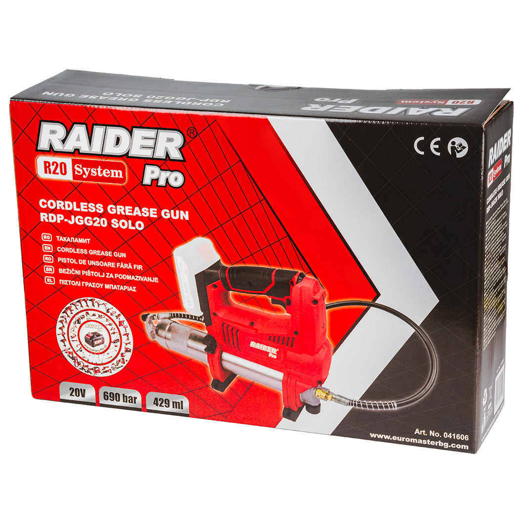 Pistol pentru gresat RDP-JGG20 Solo (fara acumulator si incarcator), 429 ml, 690 bar, Raider 041606