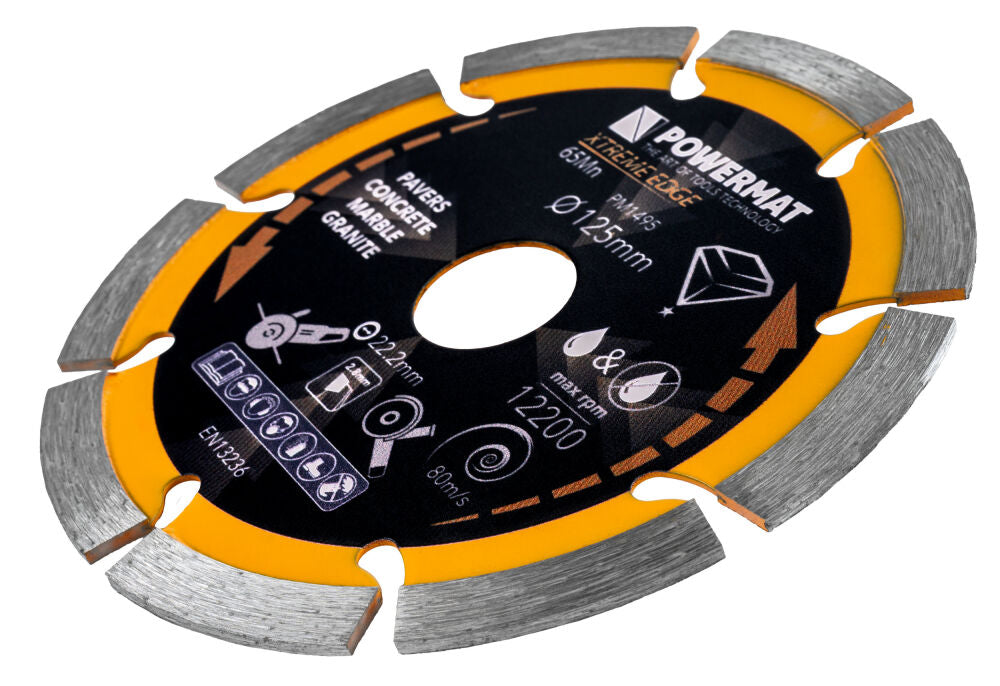 Disc diamantat segmentat PM-TDCS-1253T, 125 mm, Powermat PM1495