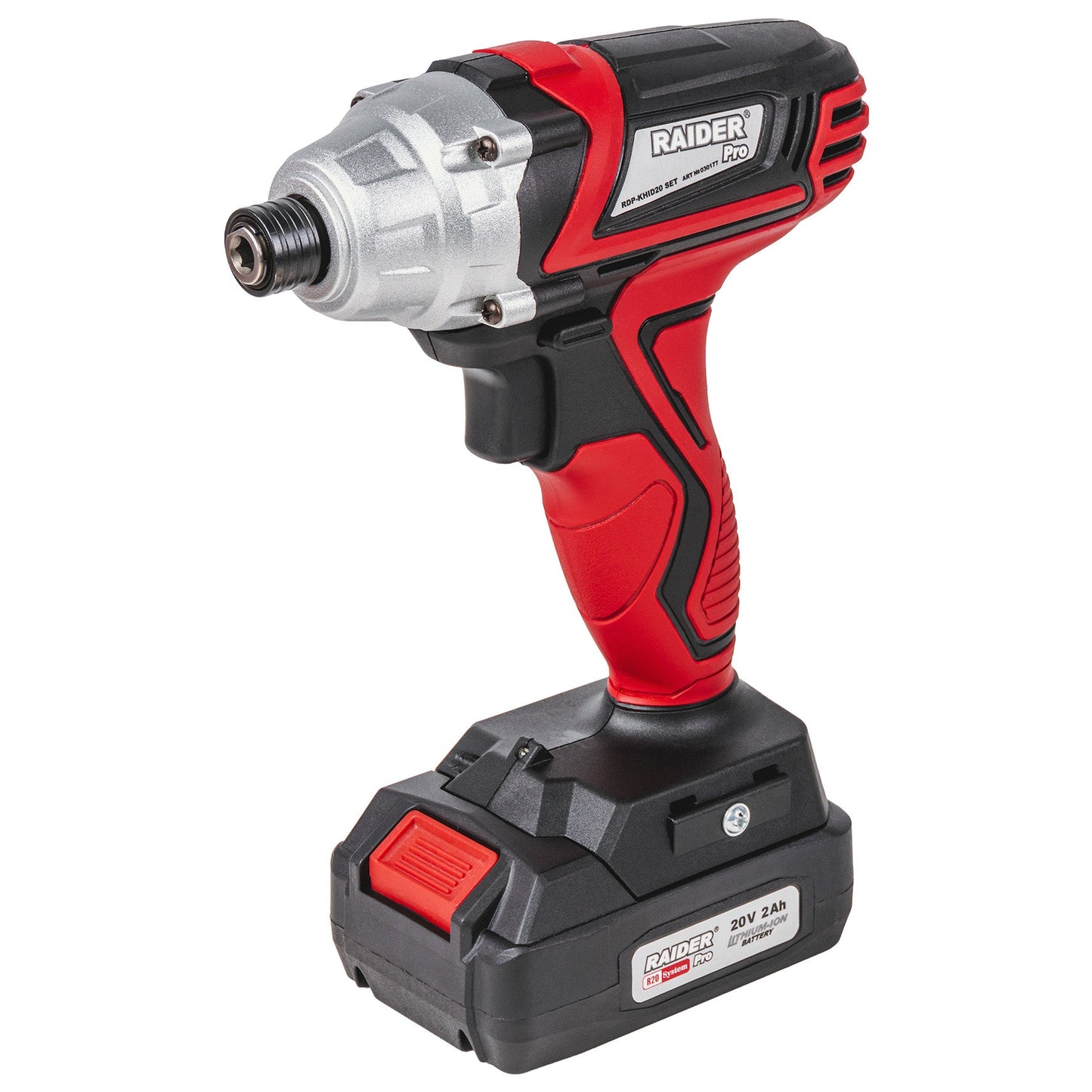 Masina de insurubat cu impact RDP-KHID20, HEX, 1 / 4", 140 Nm, 2 Ah, Raider 030177