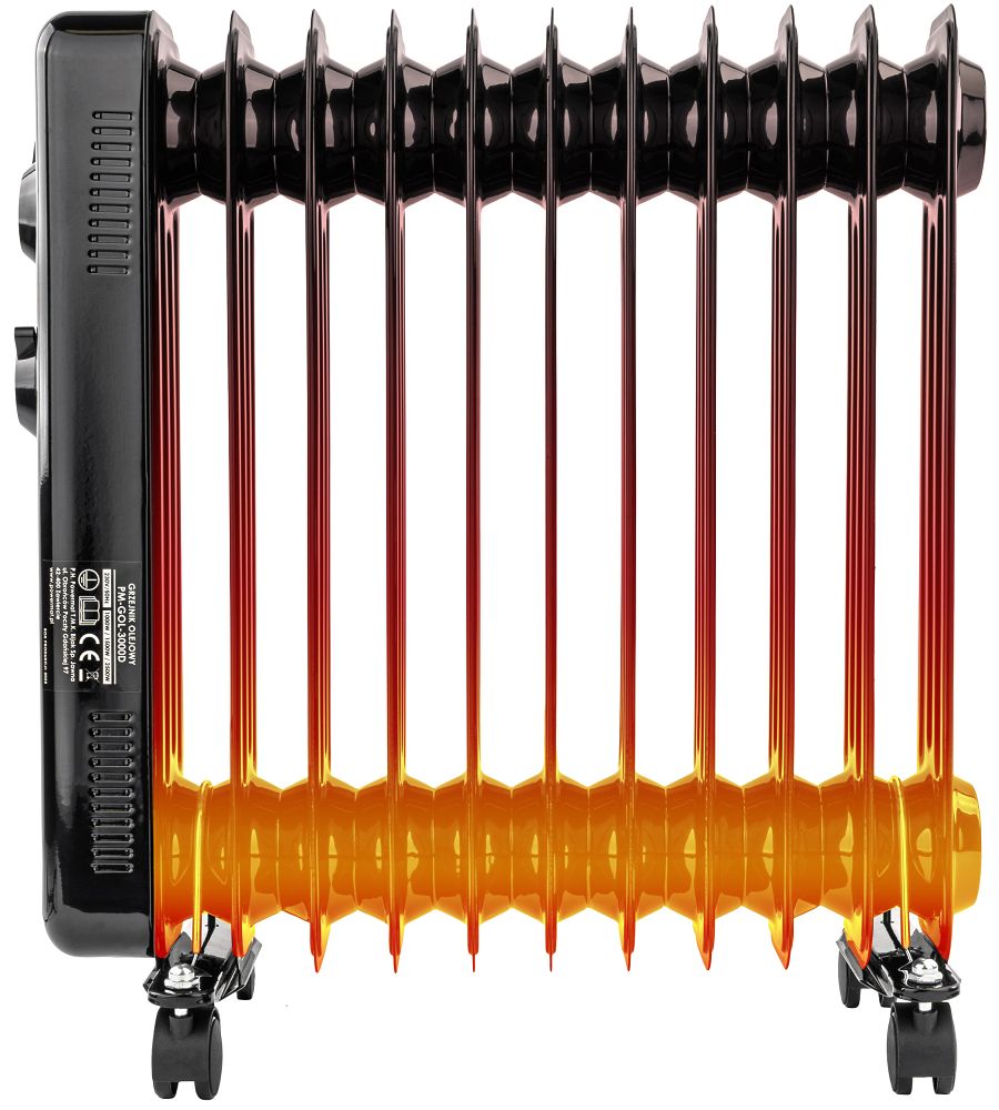 Radiator cu ulei PM-GOL-3000D, 2500 W, 11 elementi, termostat reglabil, Powermat PM1399