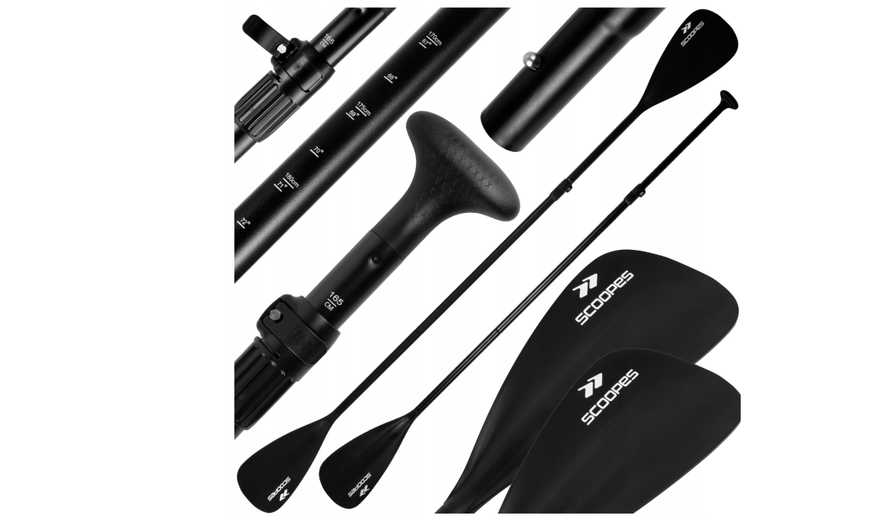 Vasla pliabila reglabila 2 in 1 Scoopers, 165 - 225 cm, negru, MalTec 112825