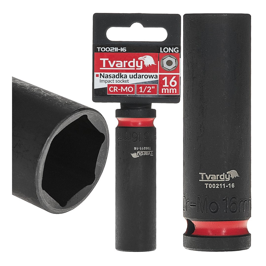 Cheie tubulara de impact in 6 puncte 1 / 2", Cr-Mo, Tvardy T00211-16