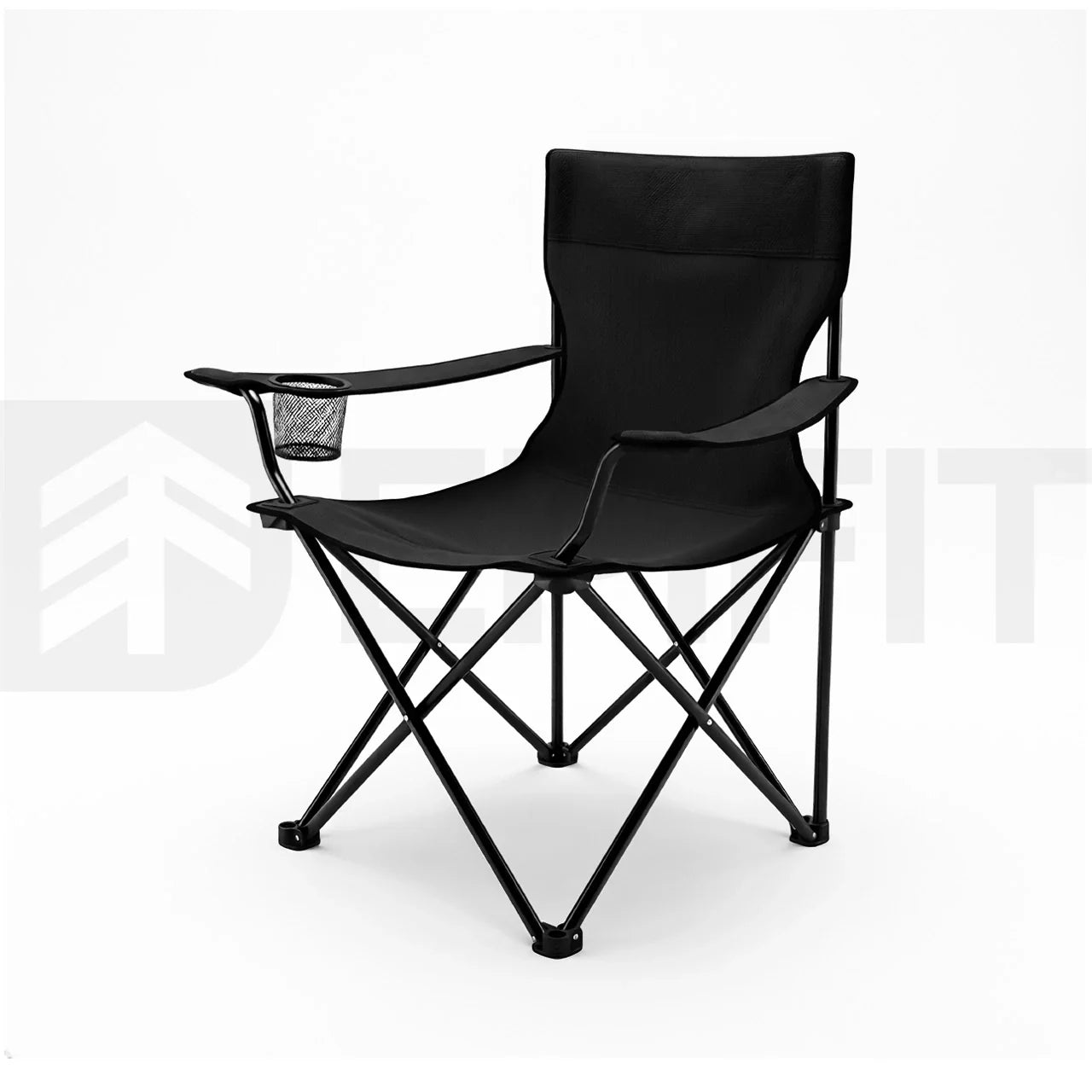 Scaun pliabil pentru camping EpiFit GO100, negru, capacitate maxima 120 kg, MalTec 114248