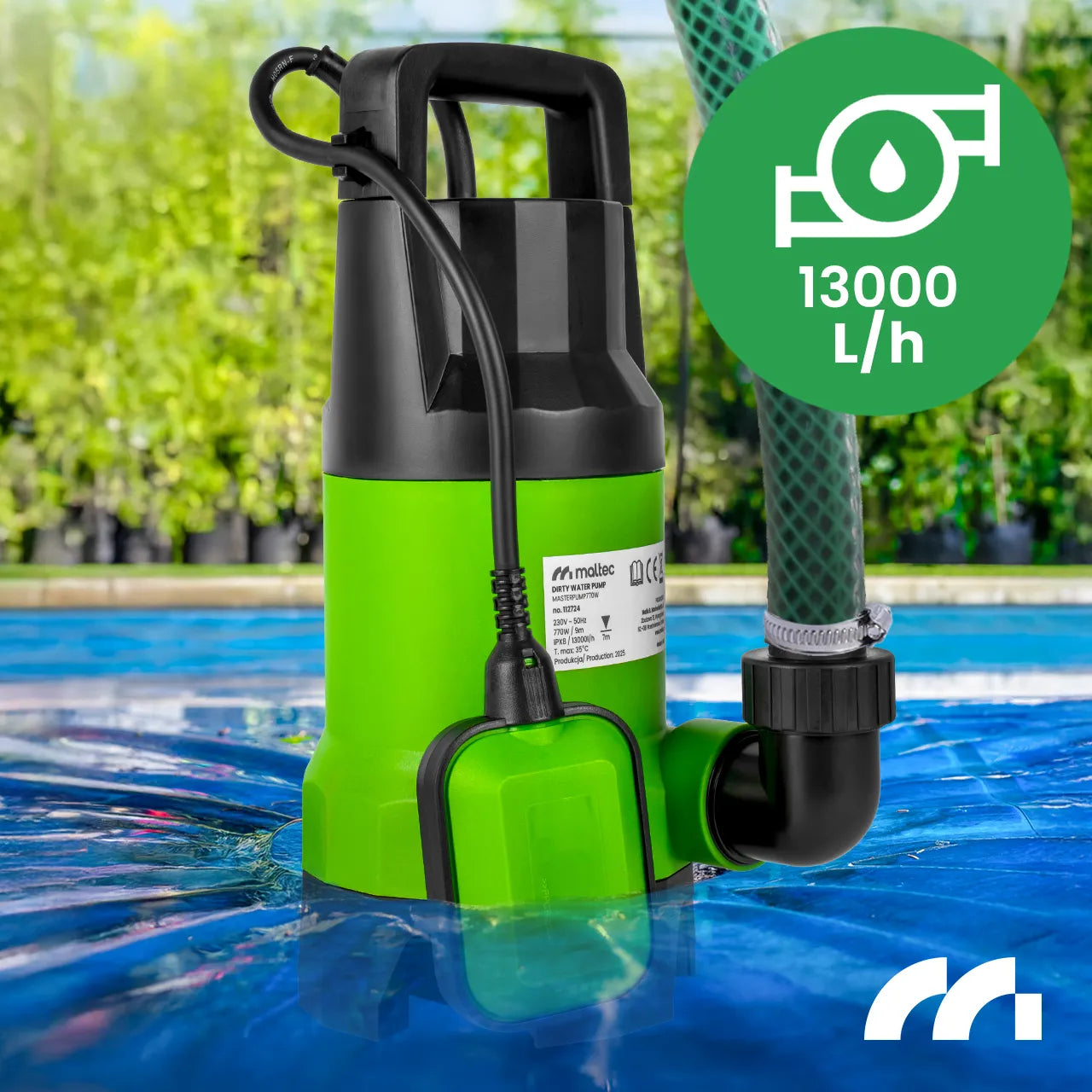 Pompa submersibila cu plutitor, 13000 l / h, 770 W, MalTec 112724