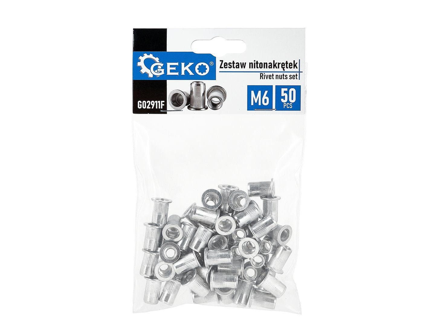 Set pop-nituri M6, 1-3, 50 bucati, Geko G02911F