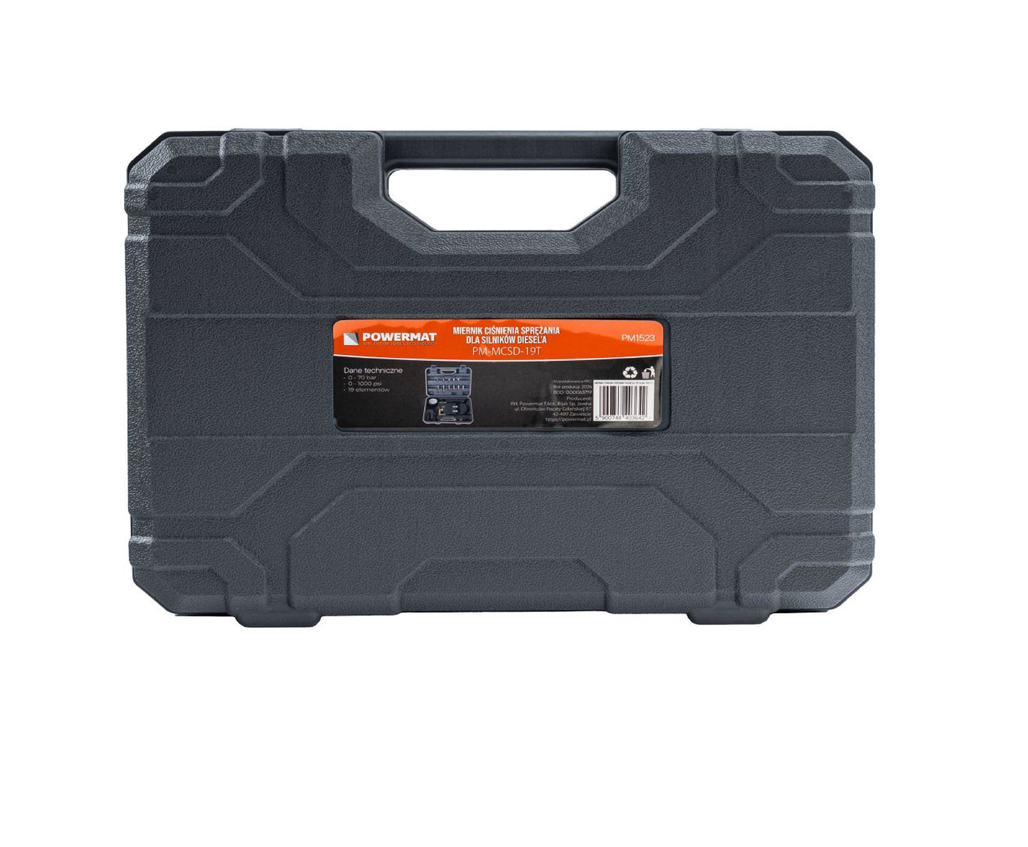 Kit manometru compresie motoare diesel PM-MCSD-19T, 19 piese, Powermat PM1523