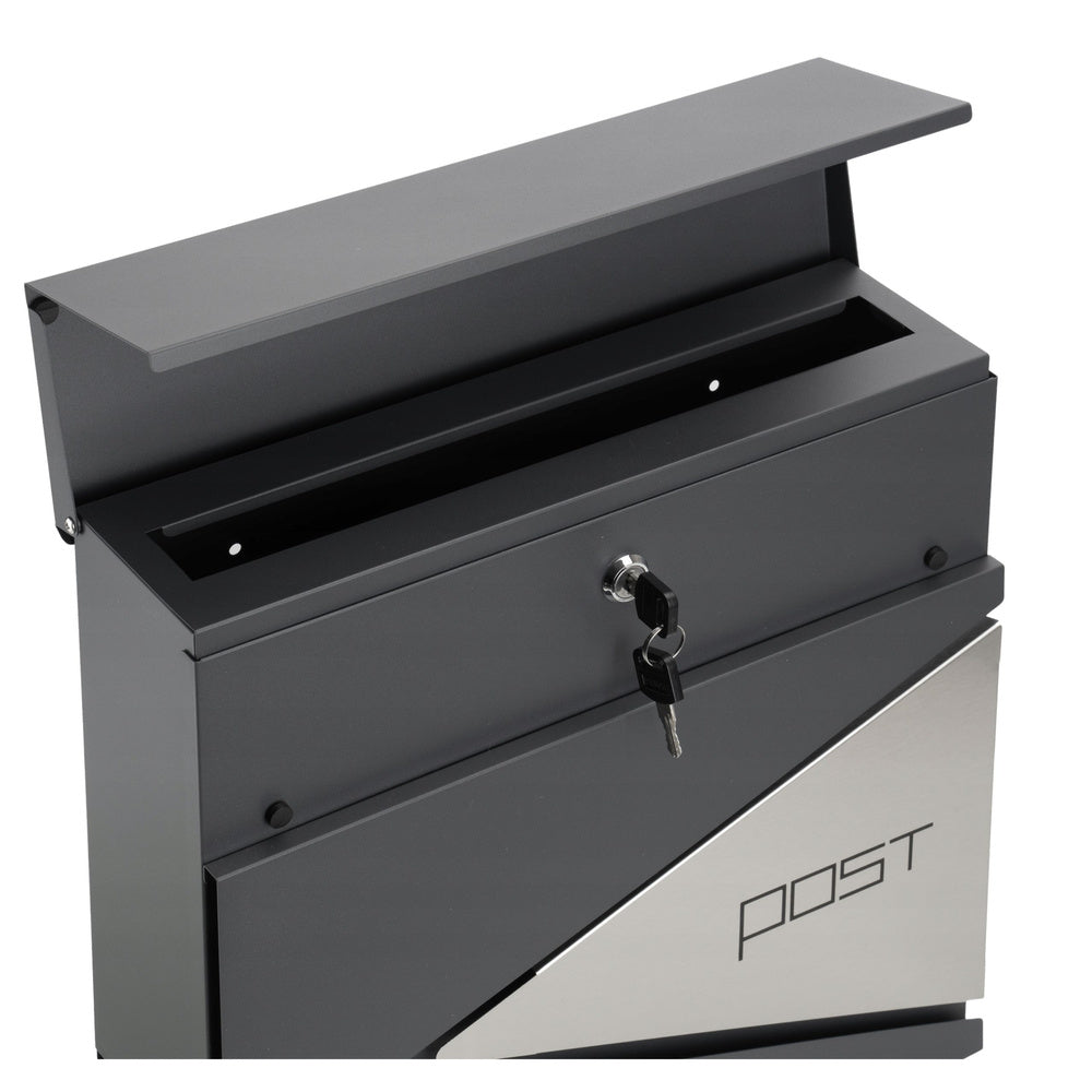 Cutie postala, 37 x 37 x 10.5 cm, gri antracit, Lean 26729