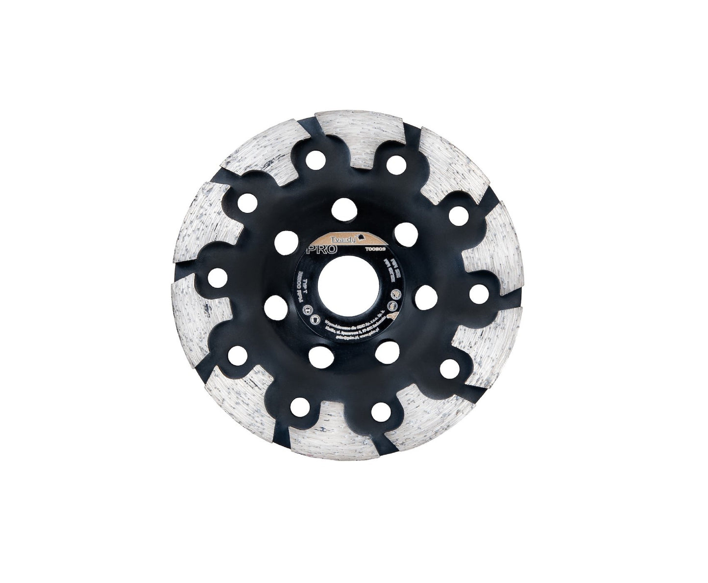 Disc diamantat segmentat tip T Profi, 125x5x22.23mm, Tvardy T00809