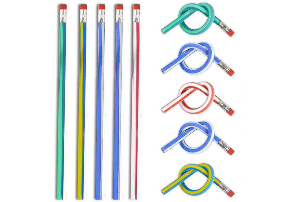 Set 5 creioane elastice de guma, 30 cm, Lean 20929
