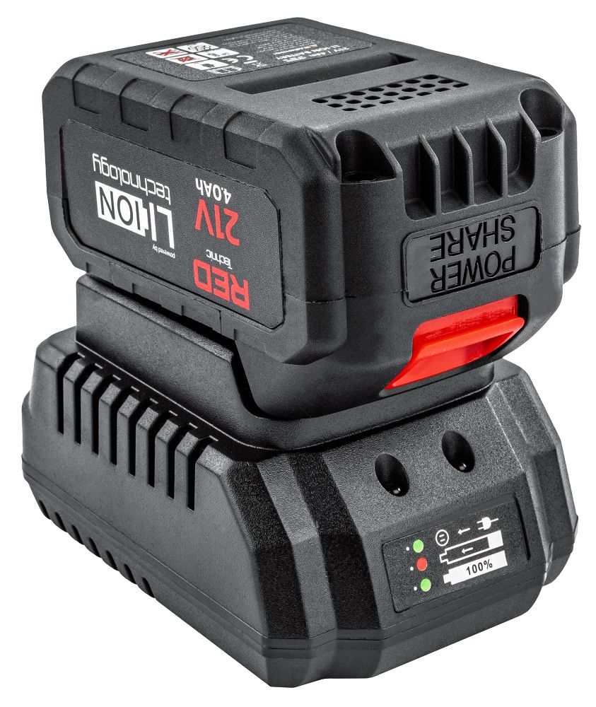 Drujba electrica pe acumulator, 4 Ah, 350 W, Red Technic RTPAK0124