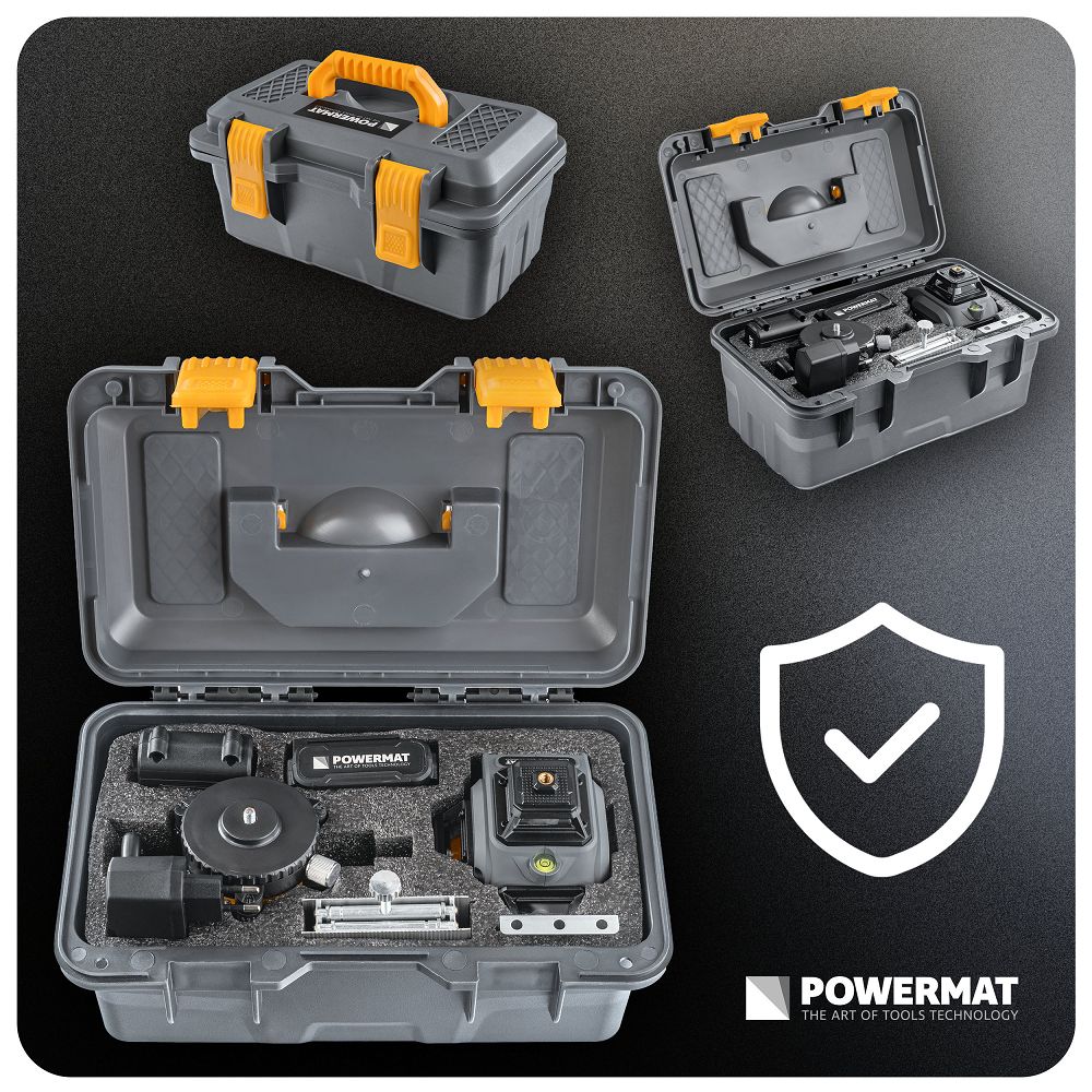 Nivela laser in cruce cu acumulator PM-PLK-4DM3, 4.2 V, Powermat PM1494